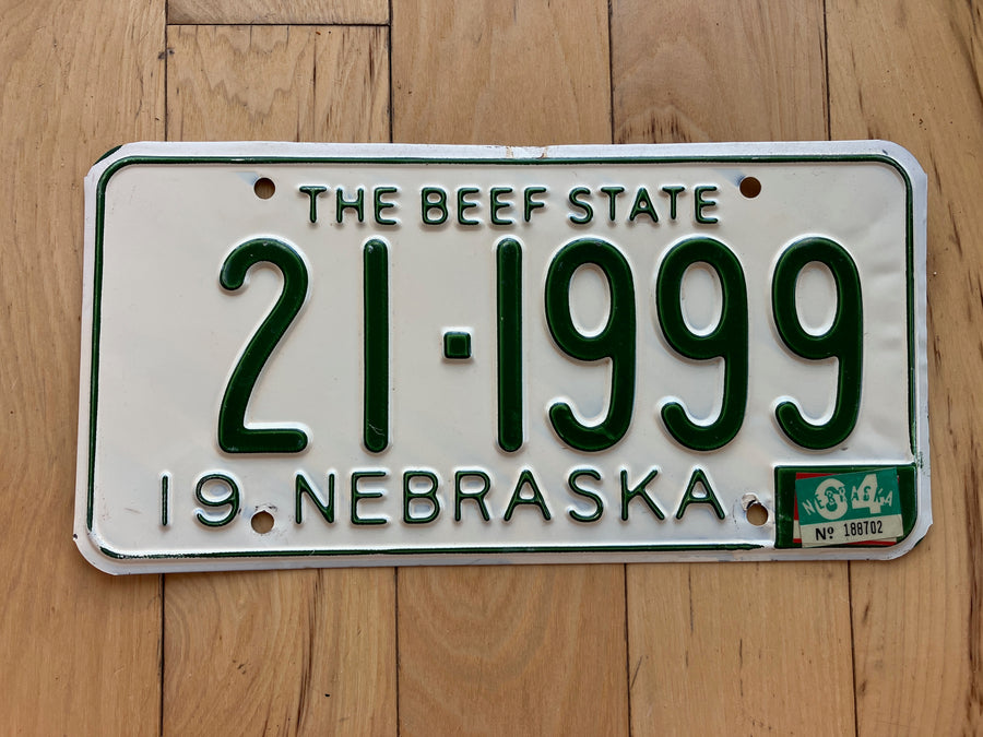 1964 Nebraska License Plate