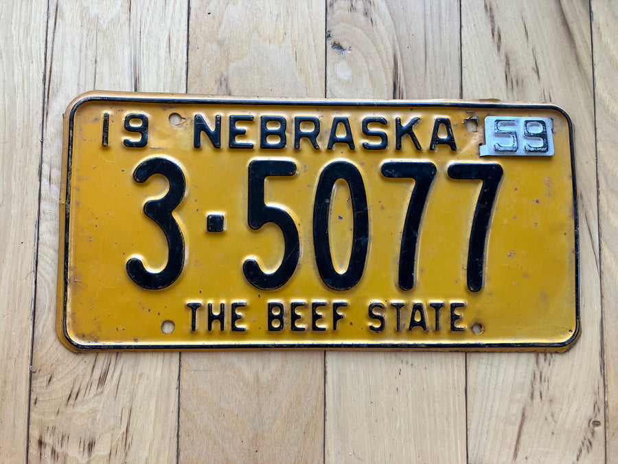 1959 Nebraska License Plate