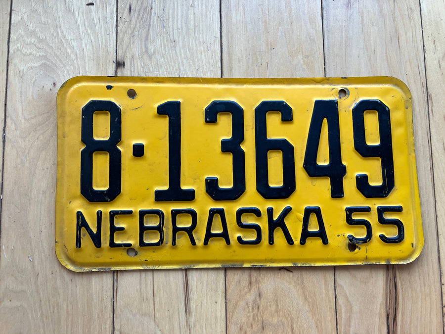 1955 Nebraska License Plate