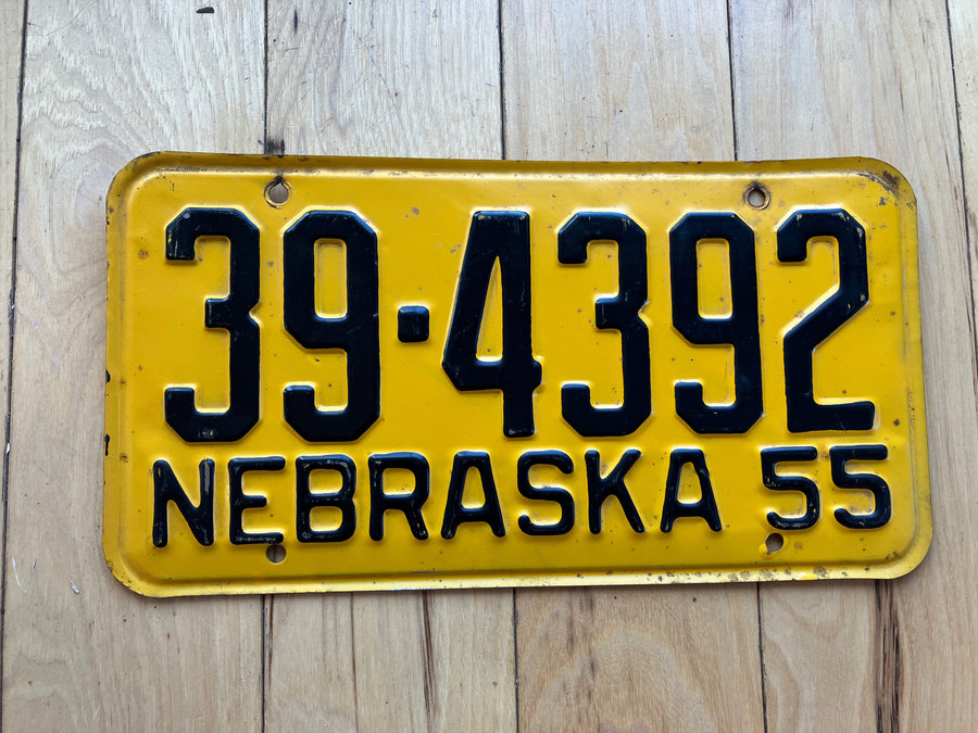 1955 Nebraska License Plate