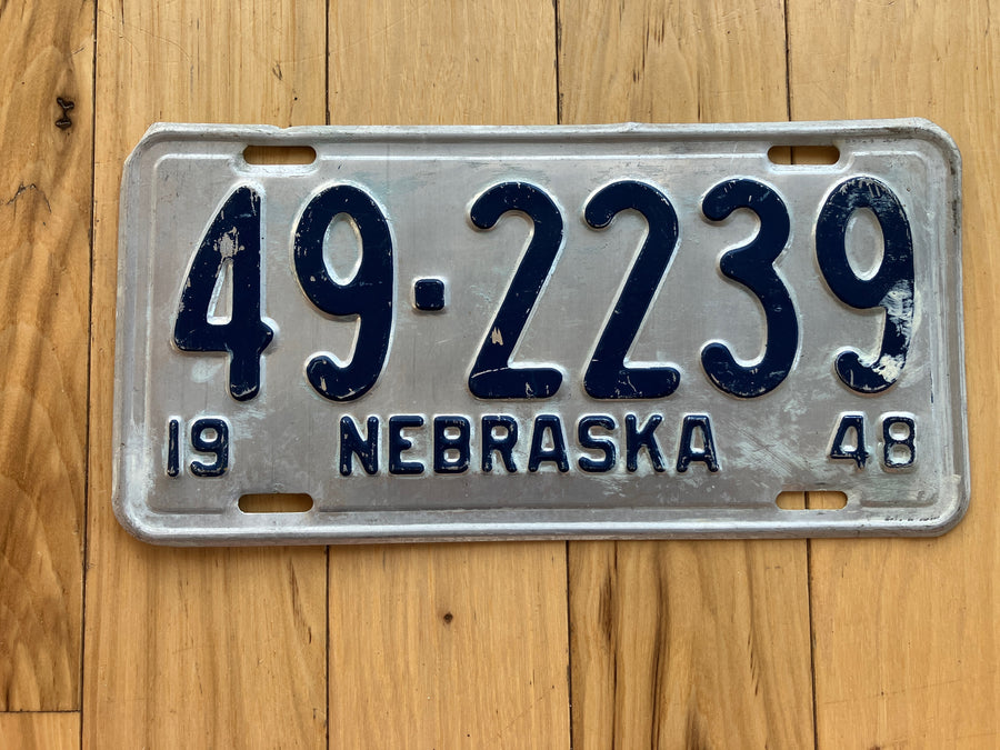 1948 Nebraska License Plate