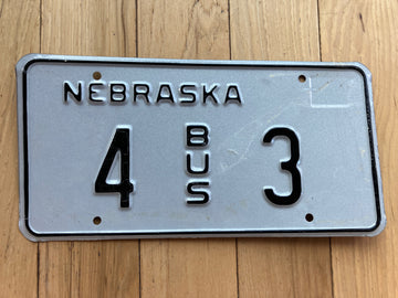 Nebraska Bus License Plate