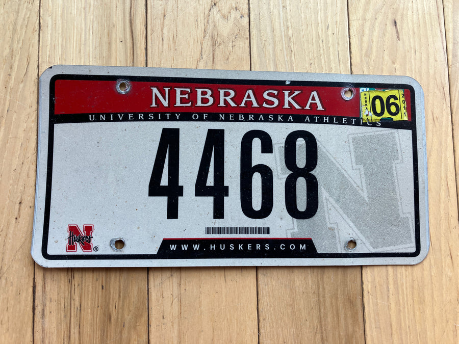 2011 Nebraska University Of Nebraska Huskers License Plate