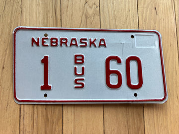 Nebraska Bus License Plate