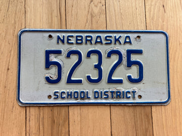 Nebraska School District License Plate