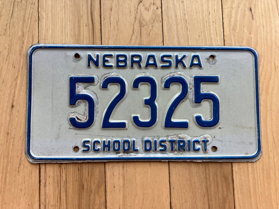 Nebraska School District License Plate