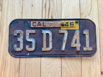 1946 California License Plate