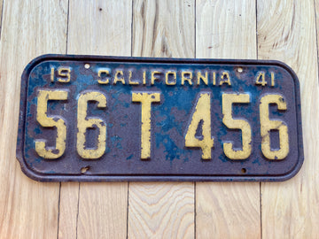 1941 California License Plate
