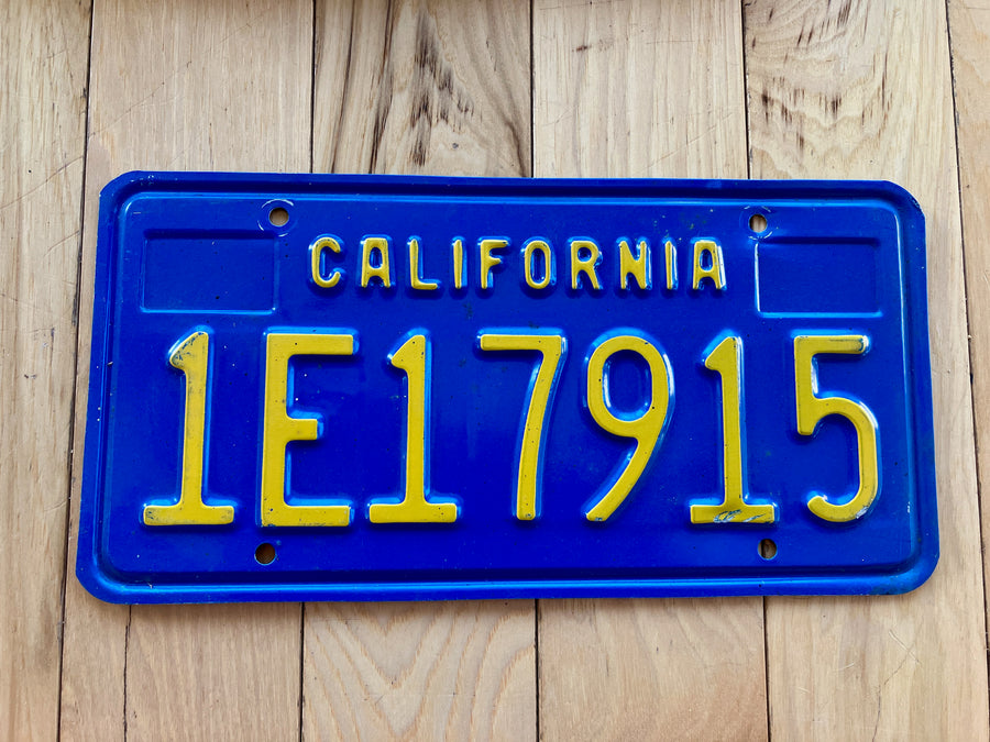 1970s California License Plate