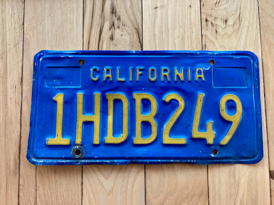 1970s California License Plate