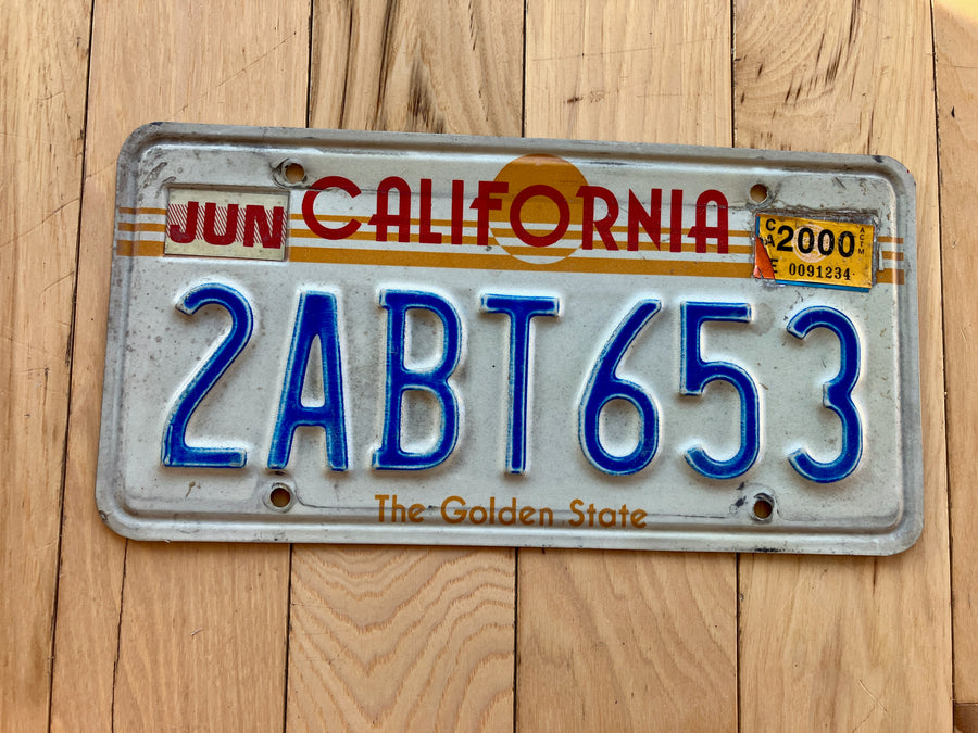 2000 California License Plate