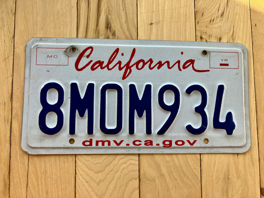 California License Plate - MOM