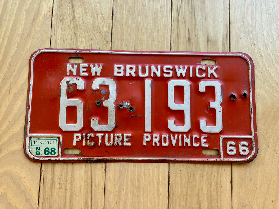 1966 New Brunswick License Plate