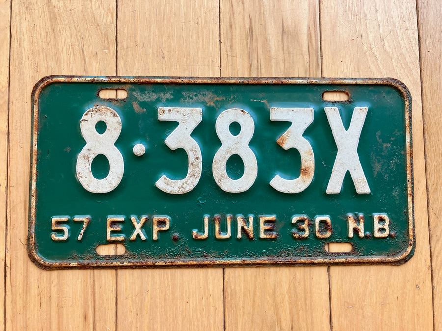 1957 New Brunswick License Plate