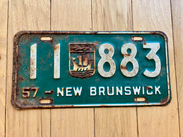 1957 New Brunswick License Plate