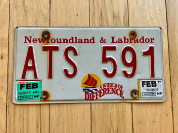 1999 Newfoundland & Labrador License Plate