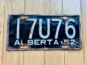 1952 Alberta License Plate