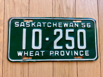 1956 Saskatchewan License Plate