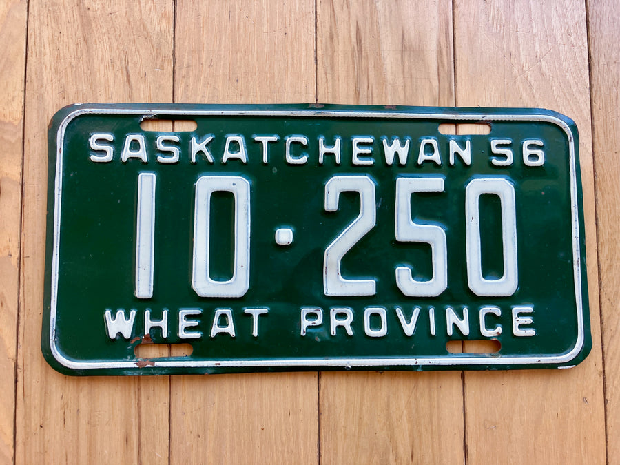 1956 Saskatchewan License Plate