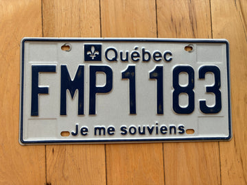 Quebec License Plate