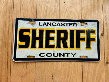 Lancaster Pennsylvania County Sheriff Booster License Plate