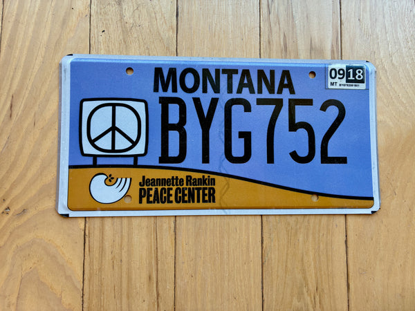 Montana Jeannette Rankin Peace Center License Plate – RusticPlates