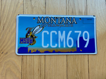 Montana Yellow Jackets License Plate