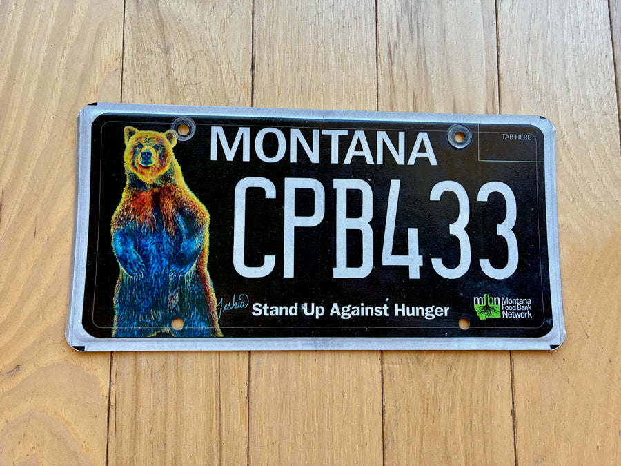 Montana Stand Up Against Hunger License Plate