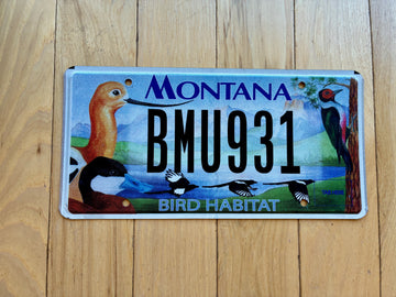 Montana Bird Habitat License Plate