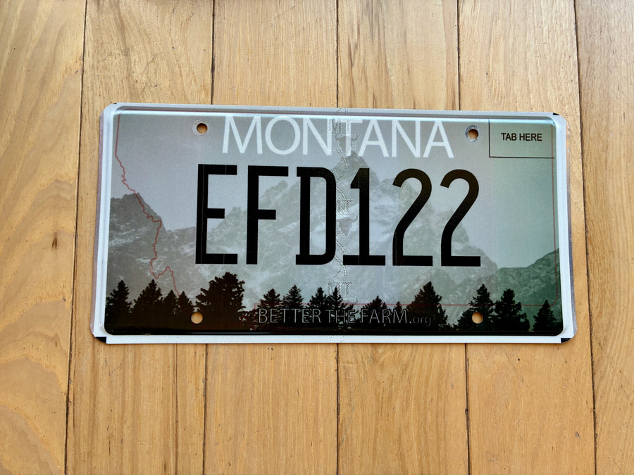 Montana Better The Farm License Plate