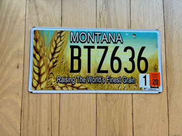 Montana Raising the World's Finest Grain License Plate