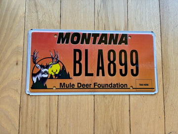 Montana Mule Deer Foundation License Plate