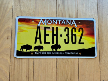 Montana American Red Cross License Plate