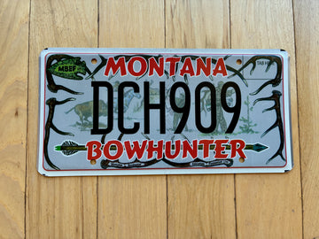 Montana Bowhunter License Plate