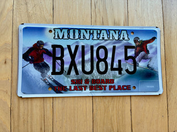 Montana Ski & Board License Plate