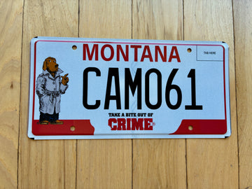 Montana Take A Bite Out of Crime License Plate