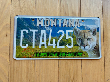 Montana Yellowstone Wildlife Sanctuary License Plate