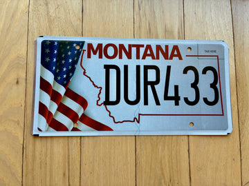 Montana US Flag License Plate