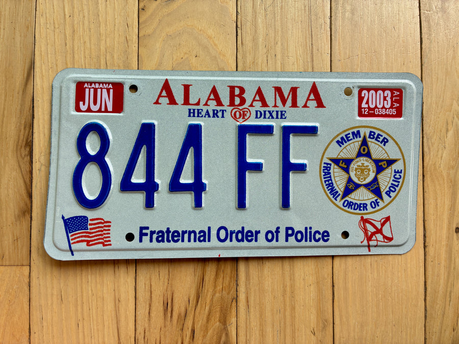 Alabama Fraternal Order of Police License Plate