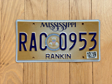 Mississippi License Plate