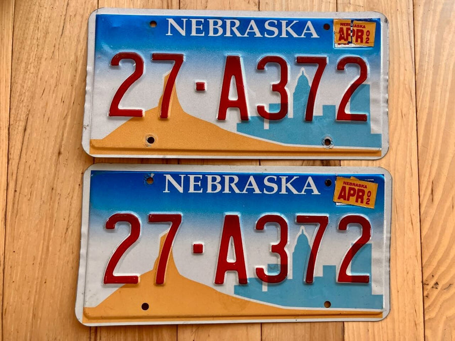 Pair of 2002 Nebraska License Plates