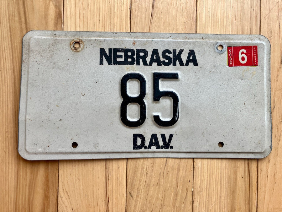 2005 Nebraska DAV License Plate