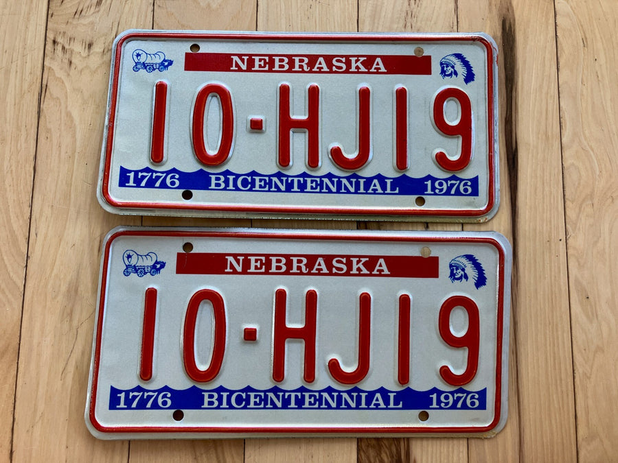 Pair Of 1976 Nebraska License Plates