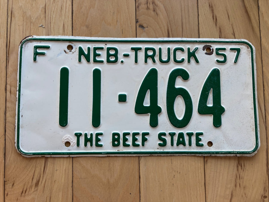 1957 Nebraska Farm Truck License Plate