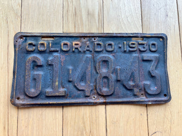 1930 Colorado License Plate