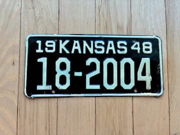 1948 Kansas License Plate