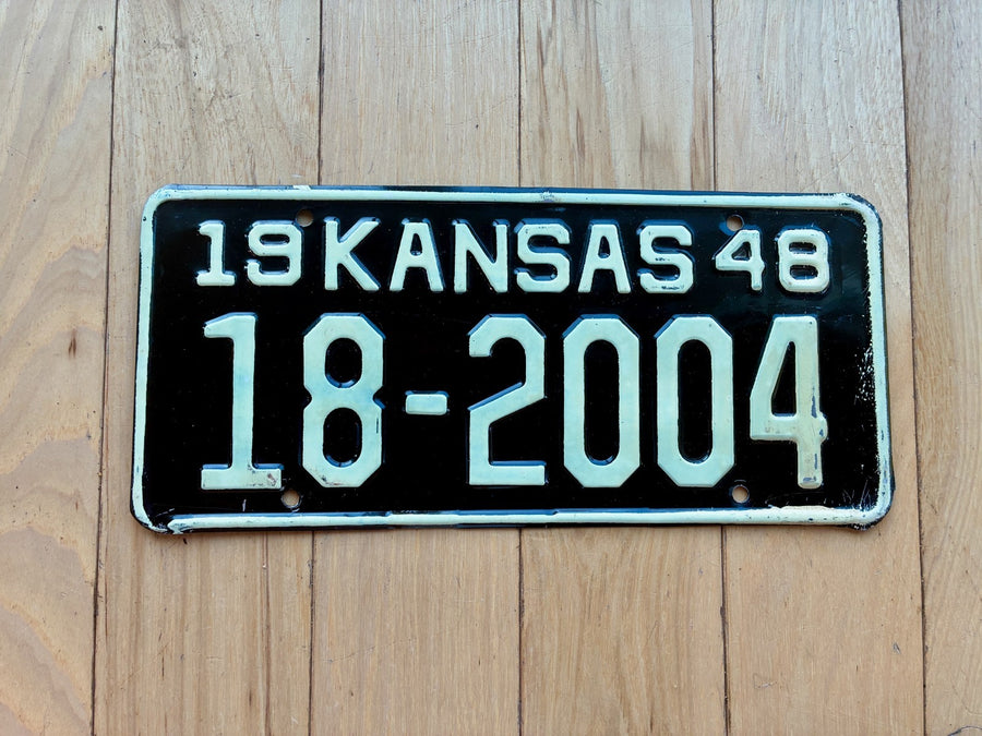 1948 Kansas License Plate