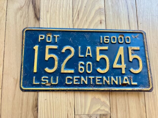 1960 Louisiana License Plate