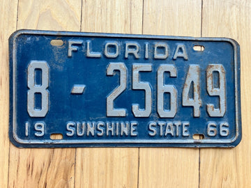 1966 Florida License Plate