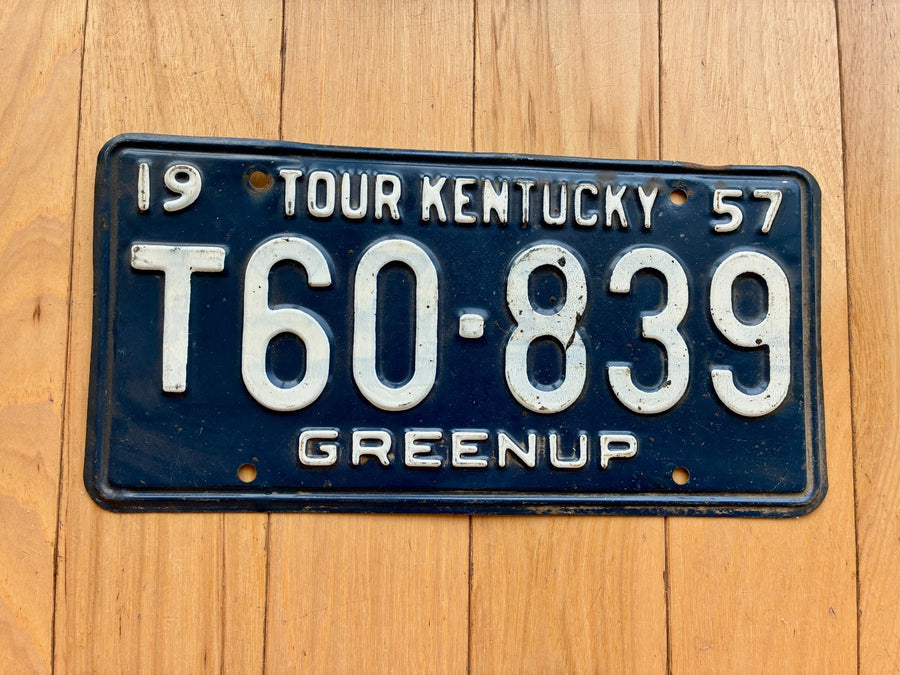 1957 Kentucky Greenup County License Plate